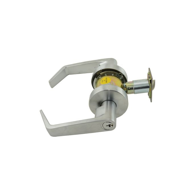 Falcon W581PSRD626 W Series Storeroom Dane Lever Small Rose Lock C Keyway KD with 30197 Latch 30148 Strike Satin Chrome Finish Main image