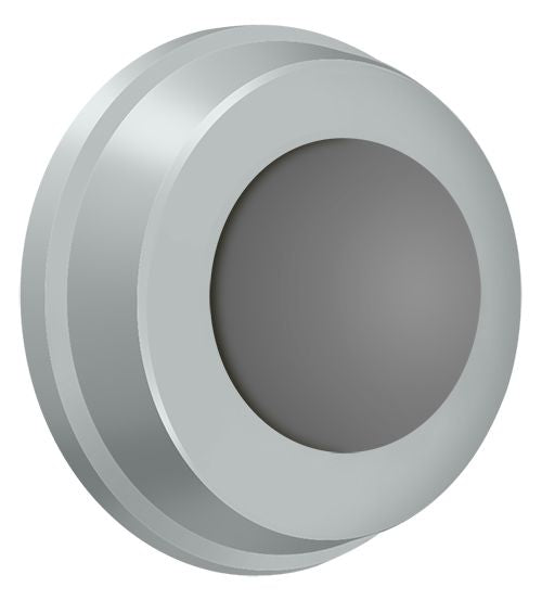 Deltana WB100U26D Flush Bumper 1" Diameter; Satin Chrome Finish Main image