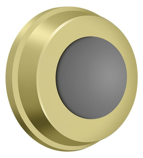 Deltana WB100U3 Flush Bumper 1" Diameter; Bright Brass Finish Main image