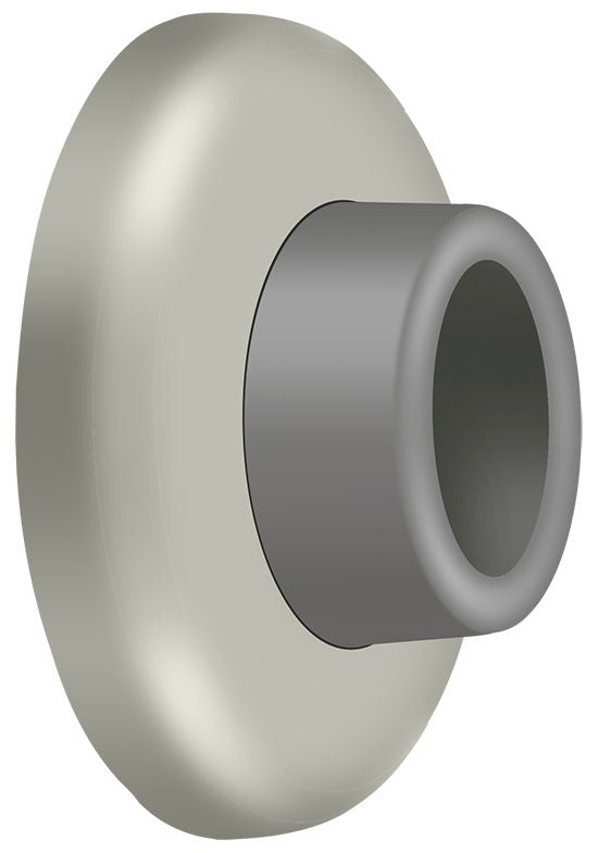 Deltana WB250U15 Wall Mount Concave Flush Bumper; 2-1/2" Diameter; Satin Nickel Finish Main image