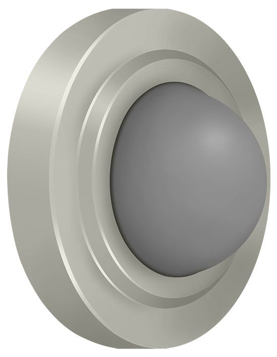 Deltana WBC238U15 Convex Flush Bumper 2-3/8" Diameter; Satin Nickel Finish Main image
