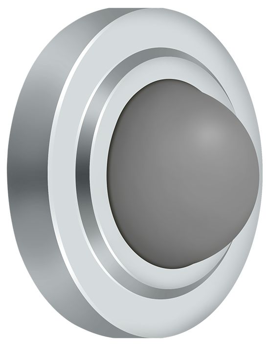 Deltana WBC238U26 Convex Flush Bumper 2-3/8" Diameter; Bright Chrome Finish Main image