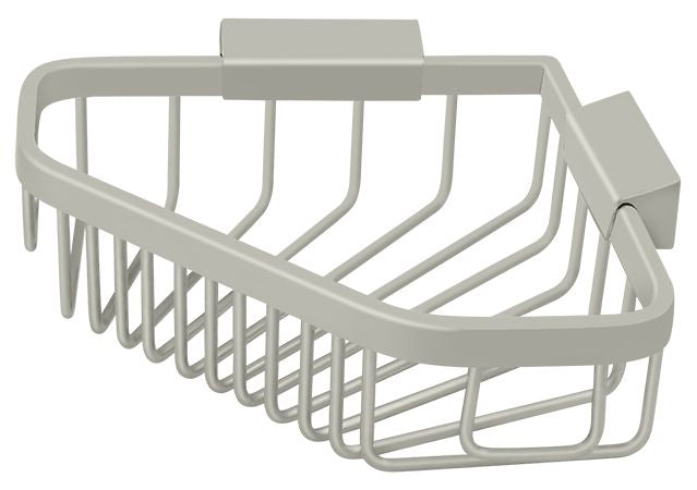 Deltana WBC6353U15 Wire Basket 6" Corner Pentagon; Satin Nickel Finish Main image