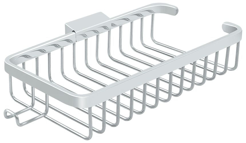 Deltana WBR1052HU26 Wire Basket; 10" Rect with Hook; Bright Chrome Finish Main image