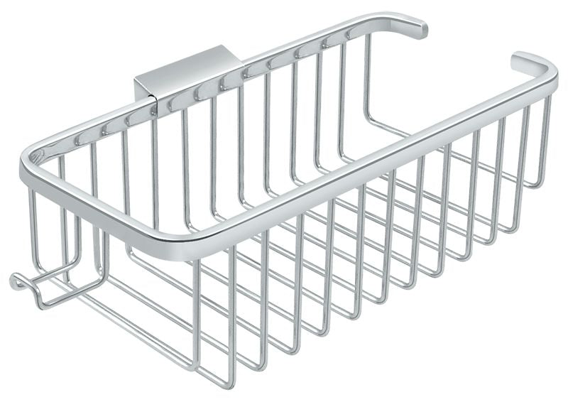 Deltana WBR1054HU26 Wire Basket; 10" Rect/Shampoo with Hook; Bright Chrome Finish Main image