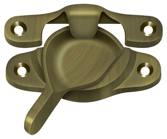 Deltana WLS9U5 Window Sash Lock; 1-1/16" x 3"; Antique Brass Finish Main image