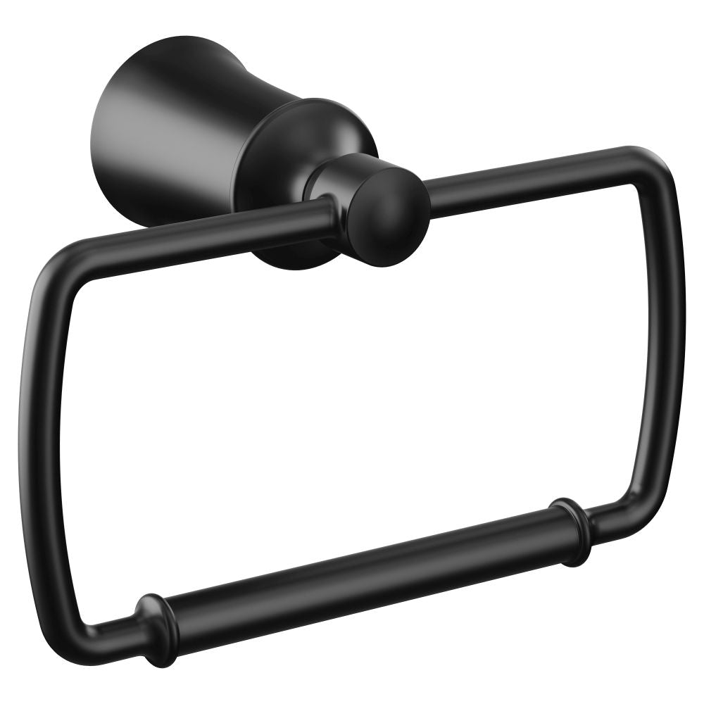Moen YB2186BL Dartmoor Towel Ring Matte Black Finish
