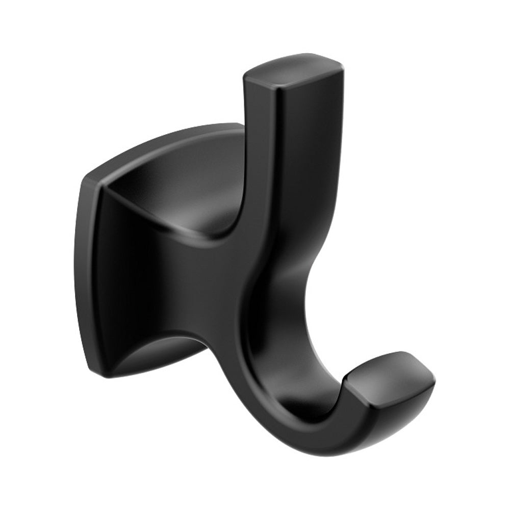 Moen YB5103BL Voss Double Robe Hook Matte Black Finish