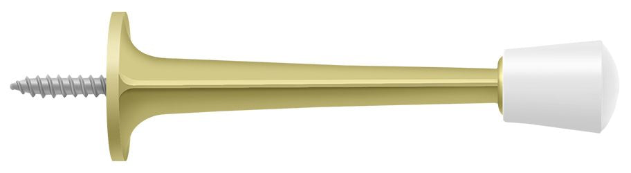 Deltana ZBDS30U3 3" Baseboard Door Bumper; Zinc Die-Cast; Bright Brass Finish Main image