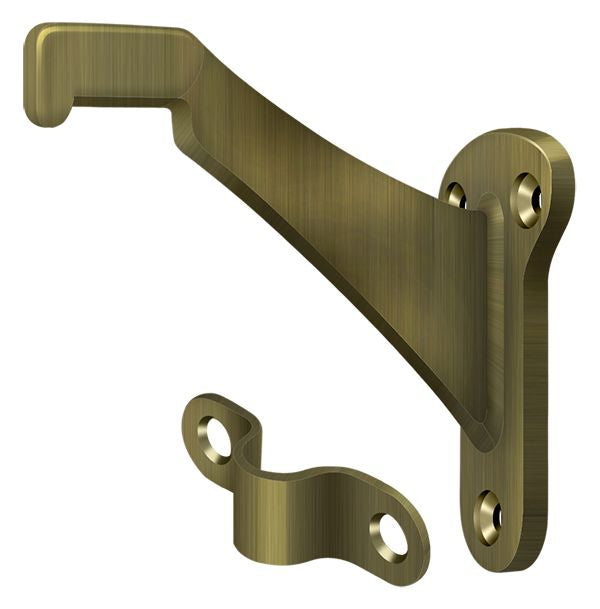 Deltana ZHRBB325U5 Hand Rail Brackets; Zinc 3-1/4" Projection; Antique Brass Finish Main image